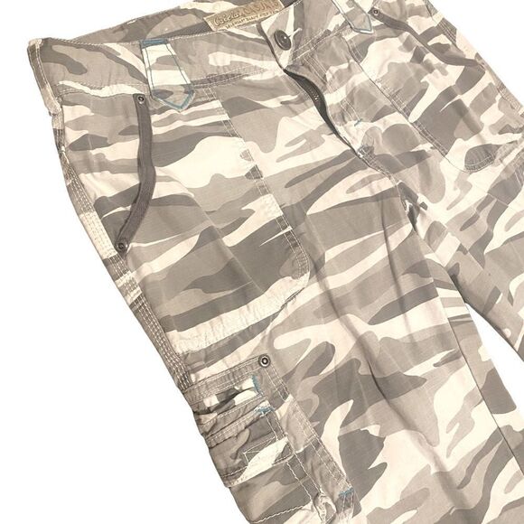Y2K Cabelas Gray Camo Straight Leg Cargo Relaxed Trail Utility Streetwear Pants - Picture 6 of 7
